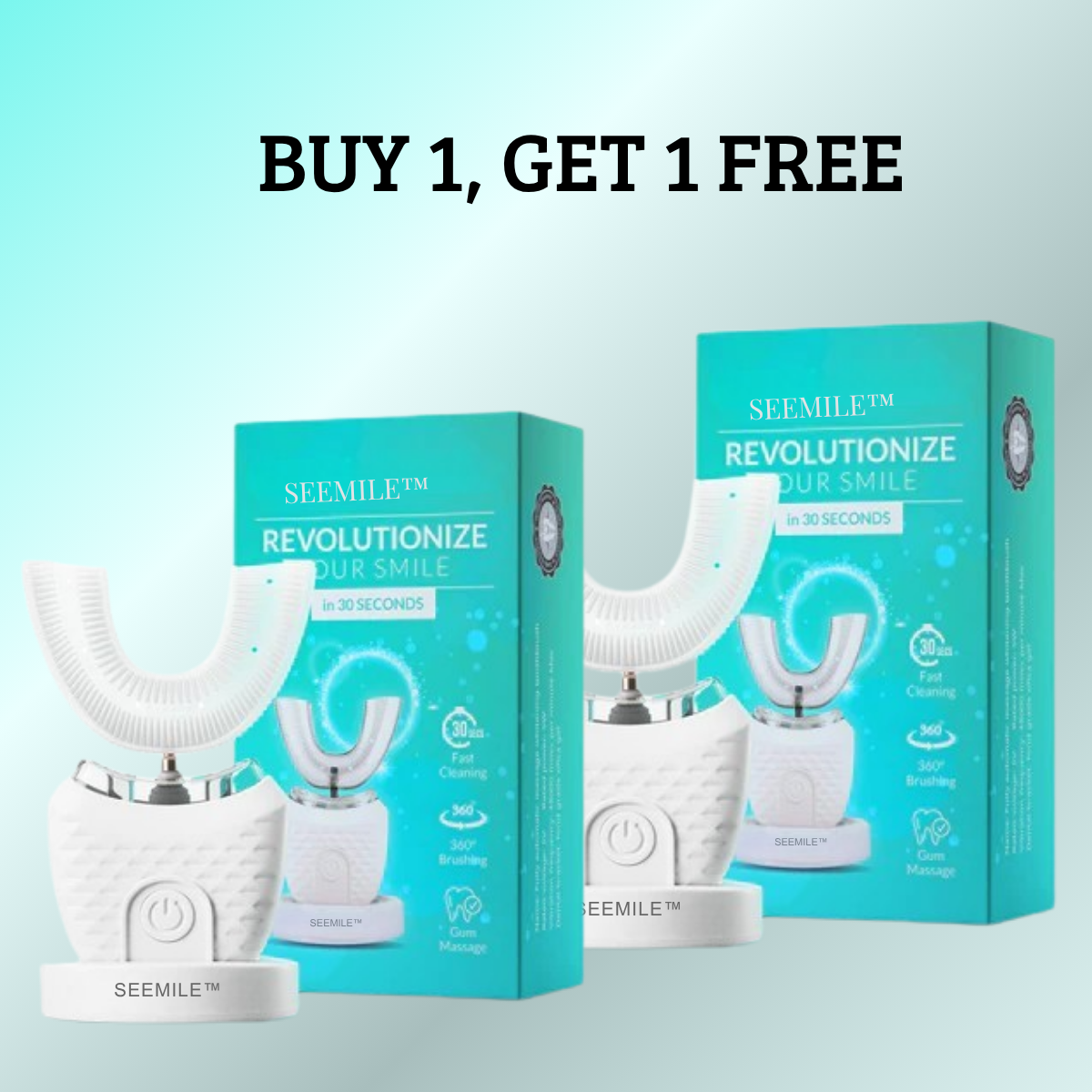 SEEMILE™ Smart U-Shape Toothbrush for Adullts — 360° Deep Clean in 30 Seconds